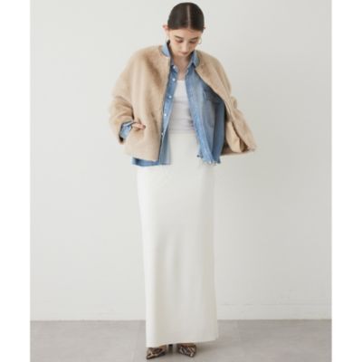 Whim Gazette THE PAUSE フェイクファー ショートコート Whim Gazette【THE PAUSE】フェイクファーショートコート