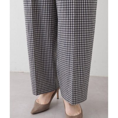 【美品】Whim Gazette(ウィム ガゼット)ギンガムチェックタックパンツ Whim Gazette(ウィム ガゼット)｜ギンガムチェックタックパンツ
