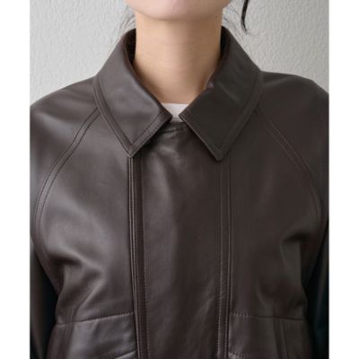 ウィムガゼット　山羊革　レザーブルゾン　ドロップショルダー　フリーサイズ　極美品 Whim Gazette(ウィム ガゼット)の【GEMINI】レザーブルゾン通販