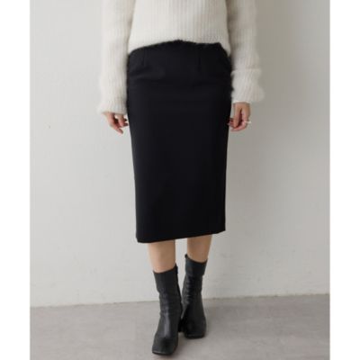 24SS 極美品 ウィムガゼット ダブルクロススリットスカート タイトスカート ダブルクロススリットスカート | Whim Gazette(ウィム ガゼット