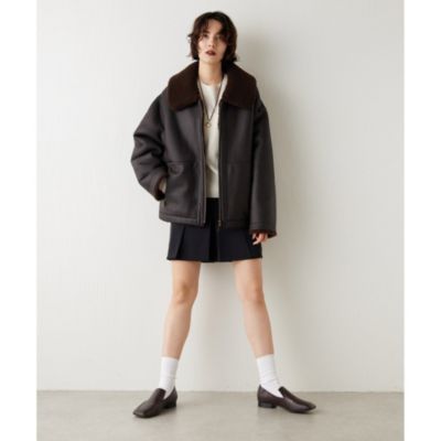 未使用級✨ウィムガゼット ムートンケープコート 2023AW ボア ラムレザー 未使用級✨ウィムガゼット ムートンケープコート 2023AW ボア ラムレザー