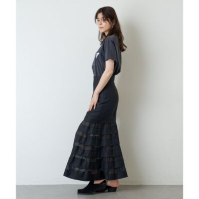 Whim Gazette(ウィム ガゼット)のオーガンジーマーメイドスカート4通販