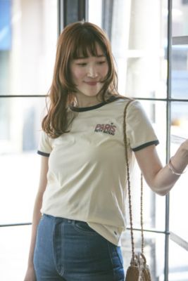 PETIT BATEAU(プチバトー)の【洗える】オーガニックコットン パリロゴTシャツ通販 eclat premium（エクラプレミアム）