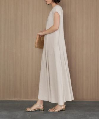 STYLE DELI(スタイルデリ)の綿麻Vネックフレアラインワンピース