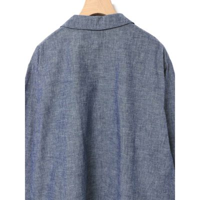 MidiUmi ミディウミ　シャツジャケット　シャンブレー　コットン　ショート丈 MidiUmi(ミディウミ)のシャンブレーシャツジャケット通販
