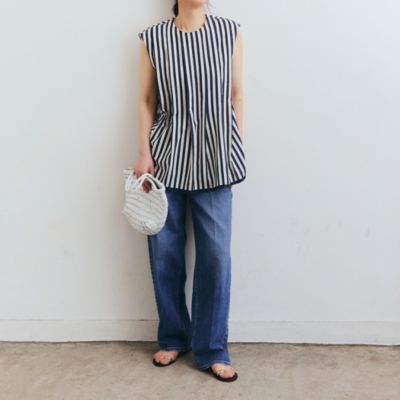 SINME(シンメ)のストライプタックノースリーブシャツ通販 | 集英社