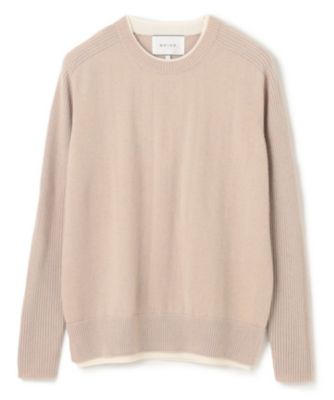 BEIGE，(ベイジ)の【洗える】POMPE / ウールカシミヤクルー