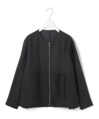 【接触冷感・速乾・洗える】 リヨセルナイロンワッシャー ノーカラーブルゾン ICB 【接触冷感・速乾・洗える】 リヨセルナイロンワッシャー ノー