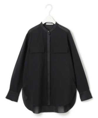 icb 【洗える】シアーボイル バンドカラーシャツ　25,960円 ICB(アイシービー)の【洗える】シアーボイル バンドカラーシャツ通販