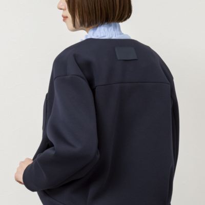 ノーリーズ　新作ウォッシャブルエアボールクルーネックブルゾン NOLLEY'S(ノーリーズ)のウォッシャブルエアボールクルーネック