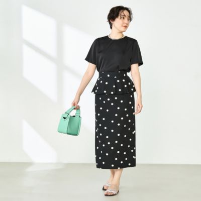 NOLLEY'S(ノーリーズ)のドットプリントタイトミディスカート通販