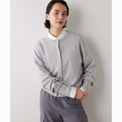 Whim Gazette(ウィム ガゼット)のカシミヤパール釦カーディガン通販