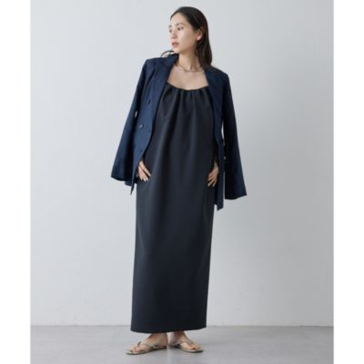 WEB限定】ダブルクロスドルマンワンピース　whim gazette ブラック WEB限定】ダブルクロスドルマンワンピース whim gazette ブラック