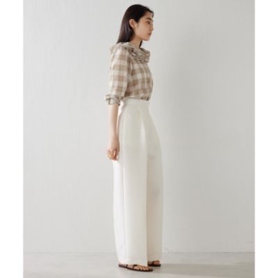 Whim Gazette(ウィム ガゼット)のフリルチェックブラウス通販 | 集英社