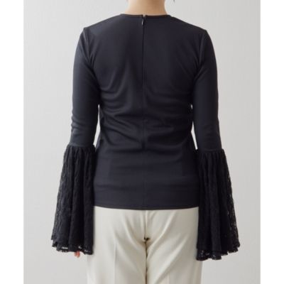 【新品】ウィム ガゼット THE PAUSE レースフレアスリーブ プルオーバー Whim Gazette(ウィム ガゼット)の【THE PAUSE】レースフレアスリーブ