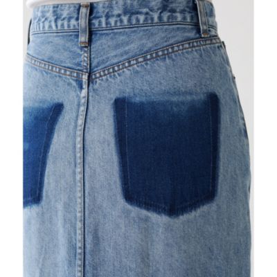 Whim Gazette ウィムガゼット ボタンデニムスカート タイト　36 ウィムガゼット Whim Gazette ボタンデニムスカート （indigo） -靴