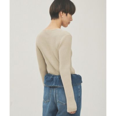 Whim Gazette(ウィム ガゼット)のRAW SILKレースアッププルオーバー
