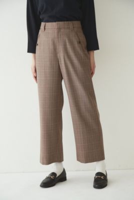 【新品タグ付き】22AW ヒューマンウーマン　ウールポリエステルチェックパンツS human woman(ヒューマン ウーマン)の◇ウールポリエステル