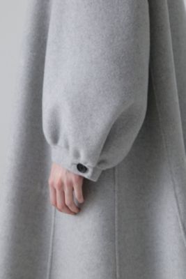 ADORE アドーア 2TONEリバーノーカラーコート グレー 羊毛 カシミヤ ADORE｜◇カシミヤ混2TONEリバーノーカラーコート | Rakuten