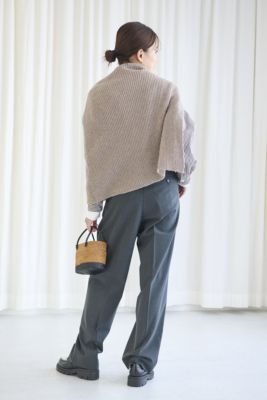【未使用】TWEEDMILL スリット ニットポンチョ 五明祐子さんコラボ 別注 TWEEDMILL(ツイードミル)の【五明祐子さんコラボ】ニット