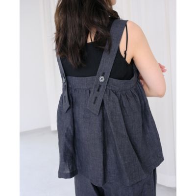 12closet ヨーロピアンリネンキャミソール 12closet(トゥエルブクローゼット)の【洗える】ヨーロピアン