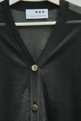 three dots(スリードッツ)の【HPS別注】Vネックラメカーディガン通販 