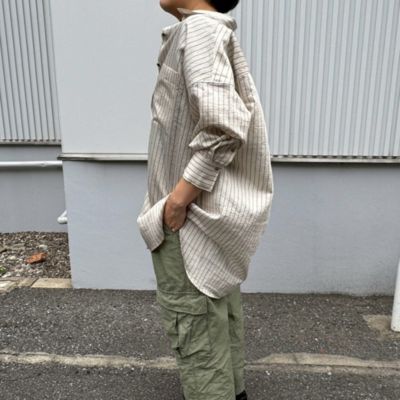 カレンソロジー　ワッシャーストライプシャツ Curensology(カレンソロジー)/ワッシャーストライプシャツ