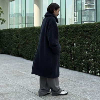 three dots(スリードッツ)のecopel boa long coat通販 | LEEマルシェ