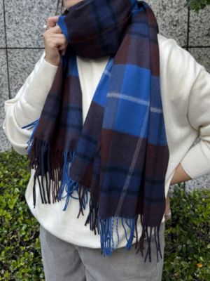 BLUE �� BROWN STOLE/F