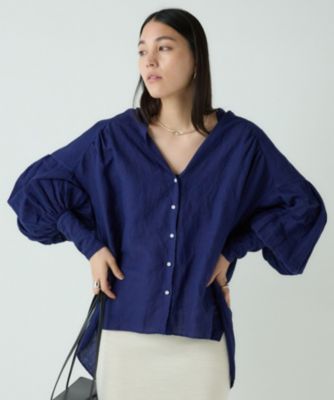 新品未使用★Chaos カオス　マーラリネンブラウス　モカ Chaos（カオス）の「Chaos(カオス)/マーラリネンブラウス