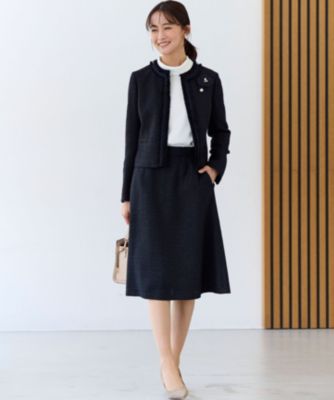 組曲(クミキョク)の【KUMIKYOKU NAVY】ラメループモールツイード