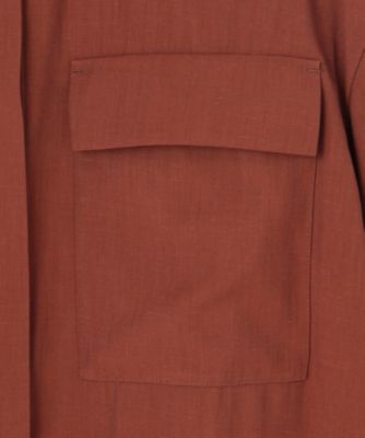 ICB(アイシービー)の【洗える】T/Rドライリネン クロップドシャツ通販