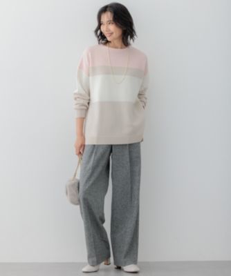 23区 S(ニジュウサンク エス)のシルクネップヘリンボーン ワイド