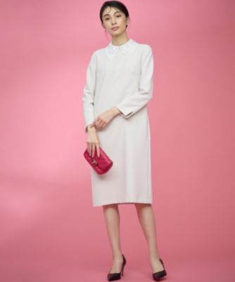 現行品♡未使用 組曲 25SS コンフォータブルドレープ レース襟ワンピースe 組曲 ワンピース コンフォータブルドレープ レース襟ワンピース