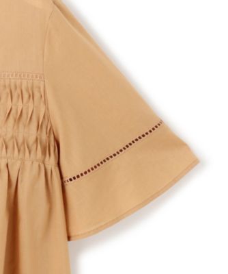 23区 コットンローン ピンタック フレア ブラウス