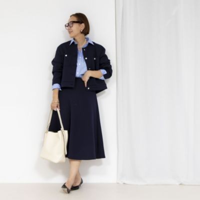 ノーリーズ　新作ウォッシャブルエアボールクルーネックブルゾン NOLLEY'S(ノーリーズ)のウォッシャブルエアボールクルーネック