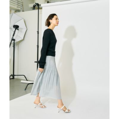 美品◎ウィムガゼット【THE PAUSE】シャイニープリーツスカート Whim Gazette(ウィム ガゼット)の【THE PAUSE】シャイニー
