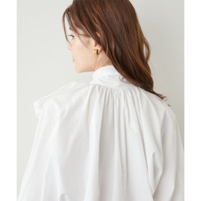 Whim Gazette(ウィム ガゼット)のボウタイドルマンブラウス通販