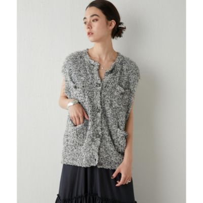 Whim Gazette(ウィム ガゼット)のツイードニットベスト通販 | 集英社