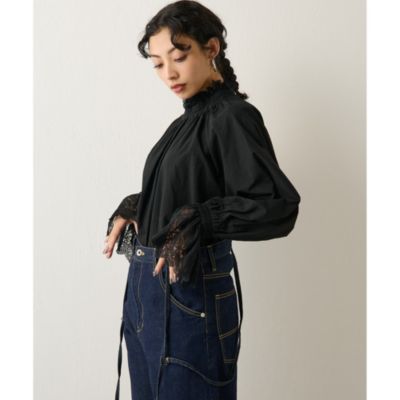 Whim Gazette(ウィム ガゼット)のレースコンビブラウス通販
