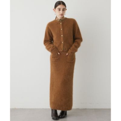 Whim Gazette グレーニットスカート F Whim Gazette(ウィム ガゼット)｜ニットフレアスカート/グレー の通販