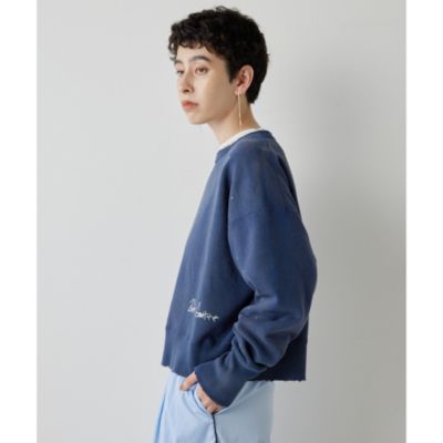 最終価格　Whim Gazette ヴィンテージ加工裏毛プルオーバー Whim Gazette(ウィム ガゼット)のヴィンテージ加工裏毛プル