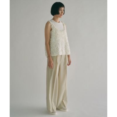 Whim Gazette 25SS フラワーモチーフ2Wayノースリーブブラウス Whim Gazette(ウィム ガゼット)の【GEMINI】フラワーモチーフ