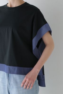 human woman 異素材コンビカットソー 24SS 日本製 human woman｜◇異素材コンビカットソー | Rakuten Fashion(楽天