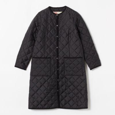 Traditional Weatherwear ノーカラーキルティングコート「アークリー ロング」