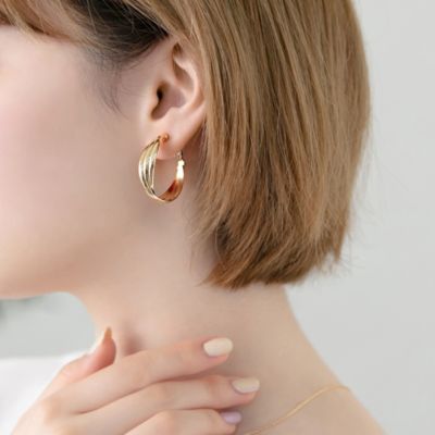 Phoebe フィービィー のトリプルツイストフープイヤリング通販 集英社happy Plus Store