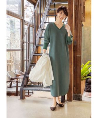 Style Deli スタイルデリ の Luxe ワッフルvネックロングワンピース通販 集英社happy Plus Store