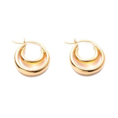 SOPHIE BUHAI GOLD SMALL DOUBLE HOOP EARRINGS