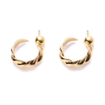 SOPHIE BUHAI GOLD SMALL ROSE HOOP EARRINGS