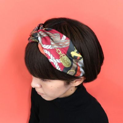 Marca マルカ のシルクプリントヘアバンド U 0 Marcaオリジナル通販 Leeマルシェ